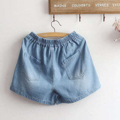 Japanese Summer Cat Denim Shorts SD01700