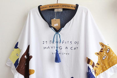 Japanese 21 Benefits Of Having a Cat Shirt SD01689