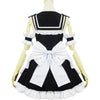 Japanese black white ribbon maid dress SD00888