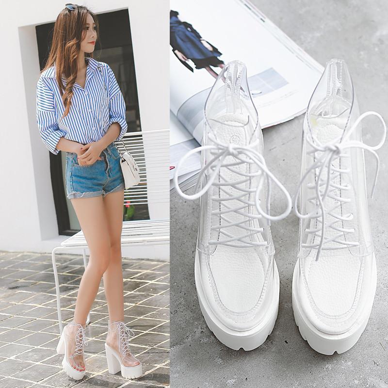 Transparent High-heeled Platform Boots SD00130
