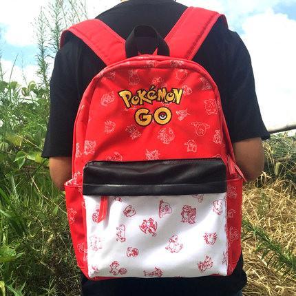 Embroidered Pokémon Go Red And White Printed Pokémon Backpack SD01897