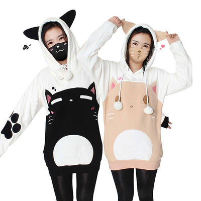 Japanese Kawaii Neko Cat Warm Hoodie Sweater SD02018