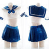 Sexy Transparent Sheer Galaxy Blue Sailor Short School Uniform Lingerie SD00167