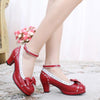 Japanese Princess Lolita Bow Cute Lace Heel Shoes SD01952