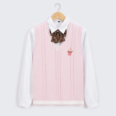 School Embroidered Cupcake Vest SD01881