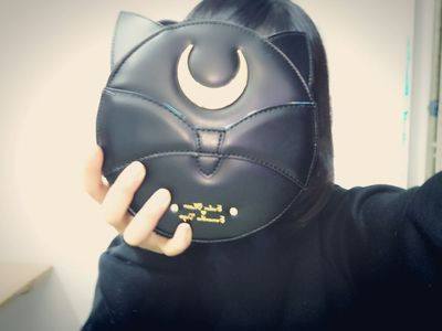 Sailor Moon Kawaii Luna Black/white Shoulder Bag SD00621