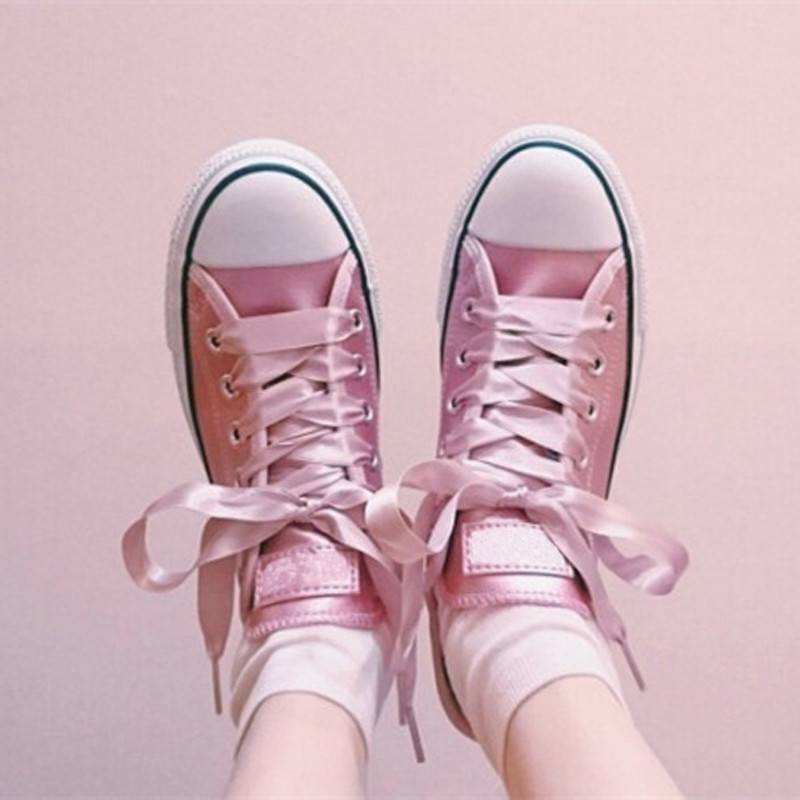 Harajuku Pink Glitter Canvas Shoes SD01719