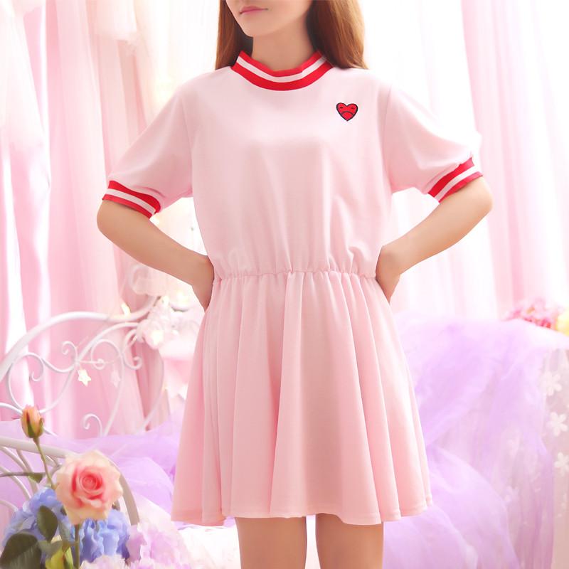 Harajuku Love Embroidery Couple Dress SD02331