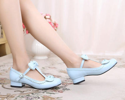 Japanese Lolita Strap Bow Lace Shoes SD01944