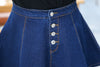 Korean blue denim button skirt SD00663