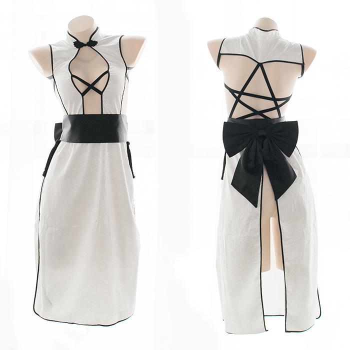 Cheongsam Sexy Pentagram Bow Dress SD01471