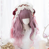 Red Purple Gradient Curly Long Wig SD00179