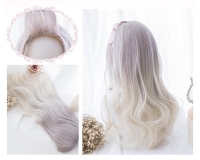 Light Purple Gradient Blond long Wig SD00183