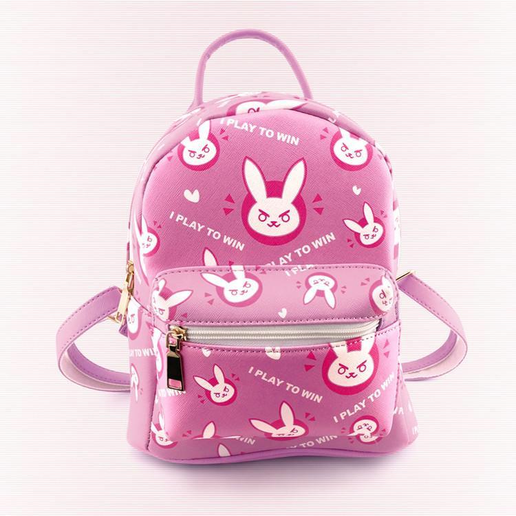 Overwatch D.VA DVA Bunny Cute Pink Backpack SD02128