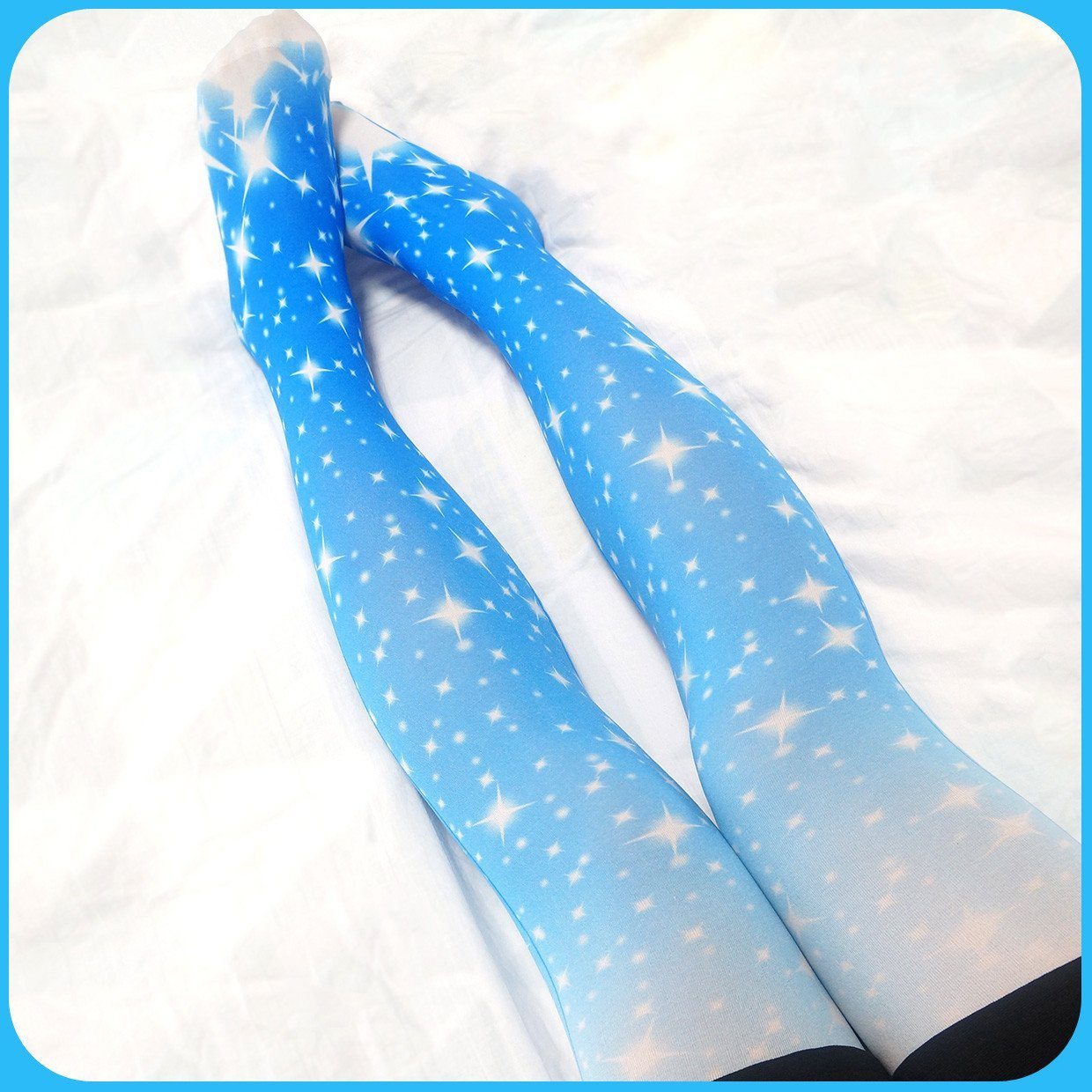 Japanese blue stars pantyhose SD00953