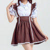 Ruffle Straps Brown Maid Dress SD00414