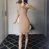 Korean Autumn Winter Button Slim Dress SD01288