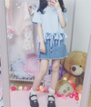 Japanese Soft Pastel Bow Short-sleeved T-shirt SD01123