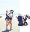 Pink Navy Long-sleeve Swimsuit SD00524