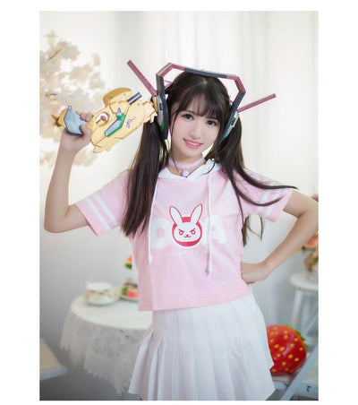 Overwatch D.VA Cute Bunny Hoodie T-shirt SD02345