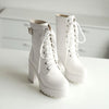 Korean High Heeled Leather Boots SD01494