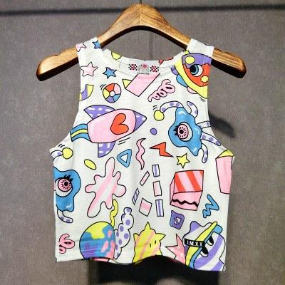 Summer Cartoon Printed Top SD00862
