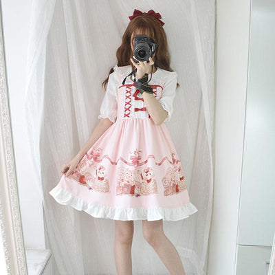 Kawaii Cat Cup Cake Ice Cream Dress SD01880