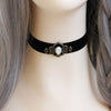 Velvet Strip Pearl Choker SD00019