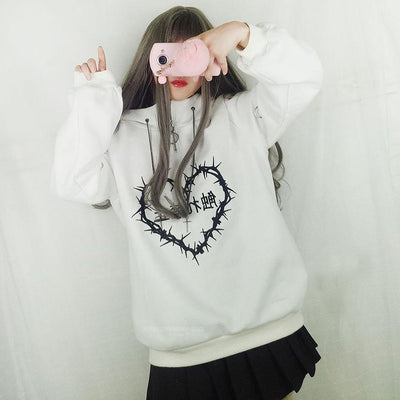 Do Not Touch Zipper Sleeve Hoodie Sweater SD01279