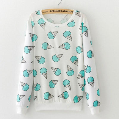 Cute Ice Cream Long-Sleeved Sweater SD01705