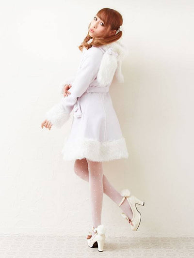 Japanese Lolita Bunny Lace Fluffy Shoes SD00864