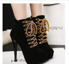 High Heel Cross Strap Martin Boots High Heel Shoes SD01953