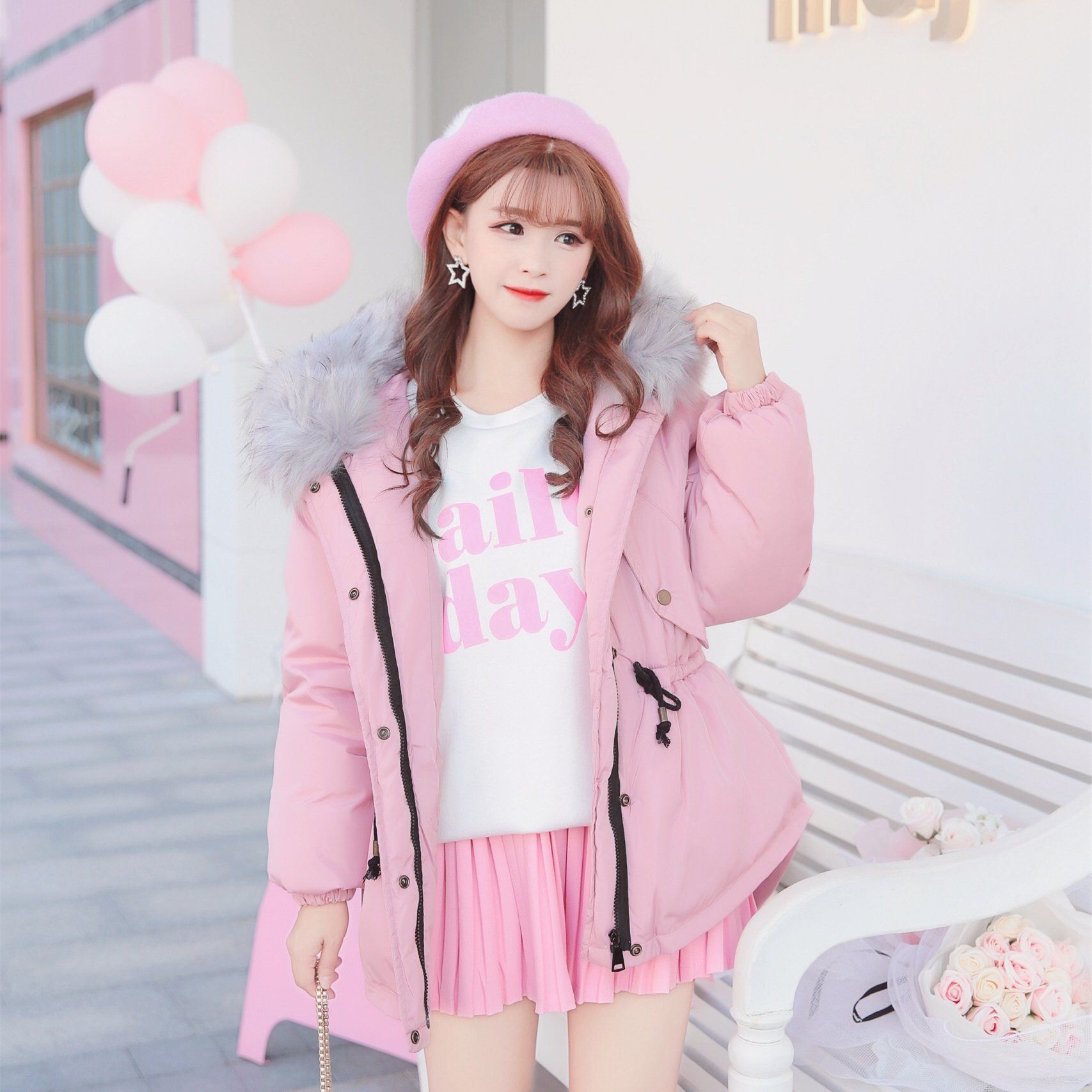 Big Fluffy Fake Fur Hoodie Coat SD00424