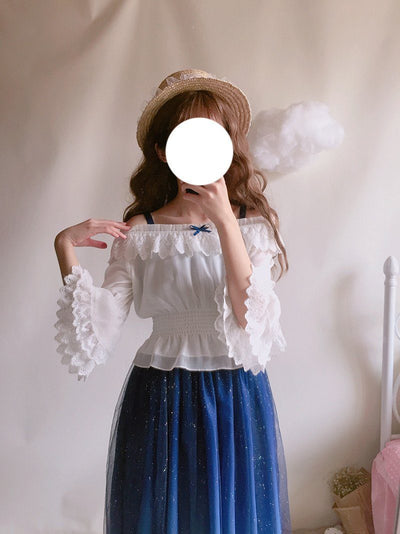 Japanese harajuku chiffon retro lace shirt top SD02469