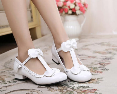 Japanese Lolita Strap Bow Lace Shoes SD01944