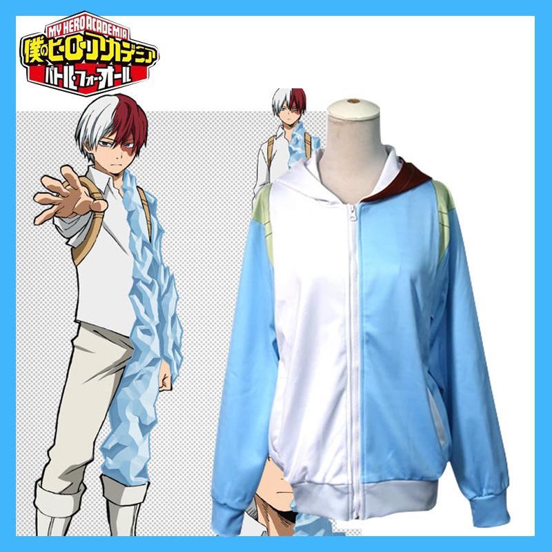 My Hero Academia Shoto Todoroki Inspired Zipper Hoodie Sweater Ver.2 SD01594