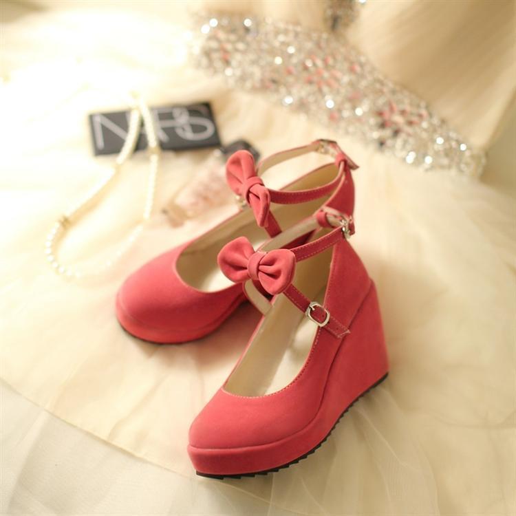 Sweet Bow Strap Heel Shoes SD00228