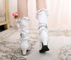 Japanese Lolita Bow and Lace Small round Ribbon Boots Shoes SD01946