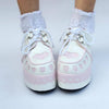 Harajuku Cute Heart Lace Platform Shoes SD00917