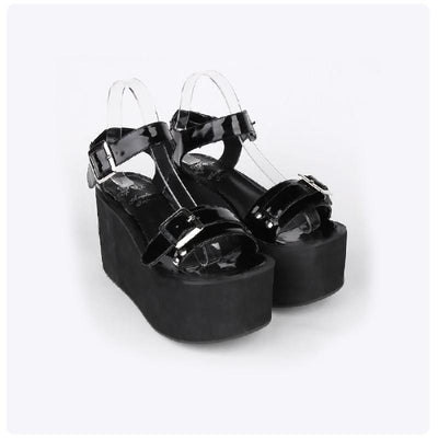 Buckle Punk Thick Bottom Lolita Sandals Shoes SD00211
