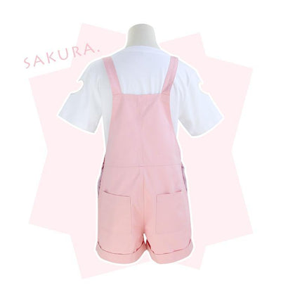 Cardcaptor Sakura Star Winged Printed Suspender Overall Shorts SD01492