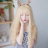 Harajuku Gold Blond Long Wave Curly Wig SD00660