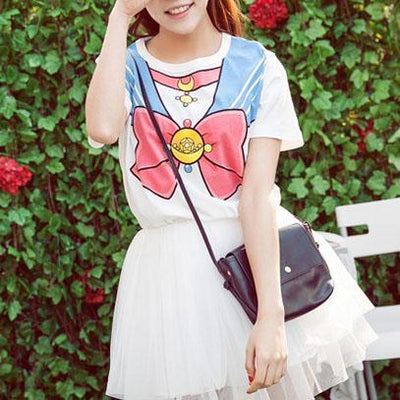 Sailor Moon Bow Print T-shirt SD00031