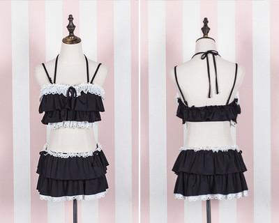 Japanese Cute Pink/Black Summer 2 piece Swimsuit (swim suit) SD02358