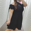 Plus Size Black Cut Out Moon Shoulder-less Dress SD00163