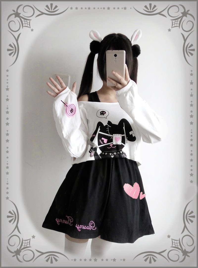 Bunny Eye patch Skirt/Shirt Set SD00740