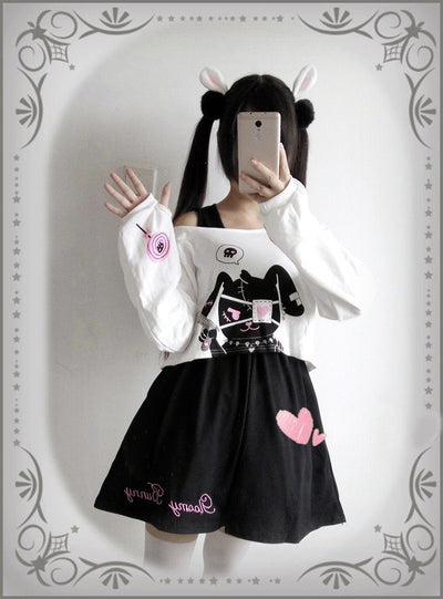 Bunny Eye patch Skirt/Shirt Set SD00740