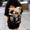 Blossom Cherry White Stork Embroidered T-shirt SD00502