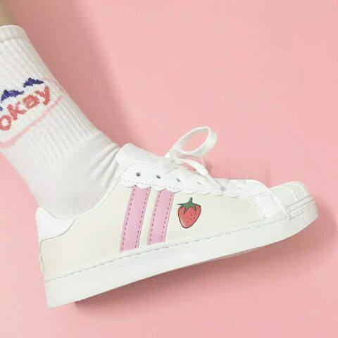 Pink Strawberry Sneakers Shoes SD00616