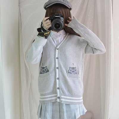 Grey Neko Astume Cardigan Sweater SD00269